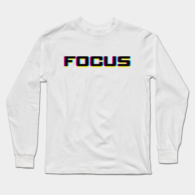 Focus in CMYK Long Sleeve T-Shirt by inotyler